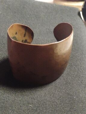 Hammered Minimalist Copper Cuff Bracelet